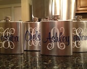 Stainless Steel Personalized Flask for Groomsman or Bridesmaid
