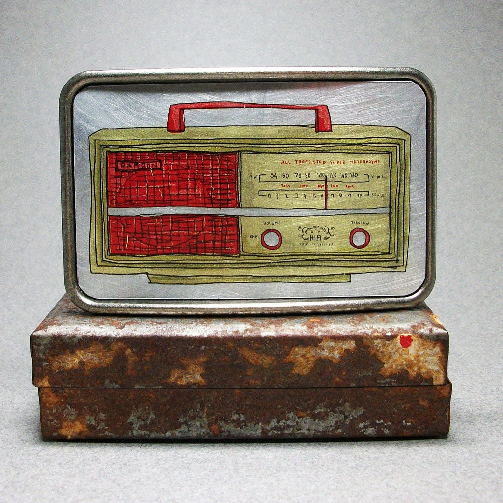Belt Buckle Vintage Radio Retro Men or Woman 1950s Unique Gift for Men or Women