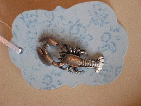 Pewter LoBsTeR Pin Brooch VerY FuN