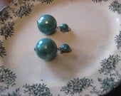 Large Blue ORB Clip Earrings like the group B52s wear Very FuN and FuNkY