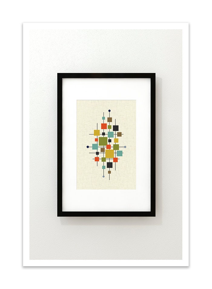 AREA - Giclee Print - Mid Century Modern Danish Modern Minimalist Cubist Modernist Abstract Eames