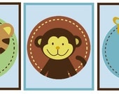 Set of 3 (Jungle Tales/Animals) 8x10 Matte Art Prints