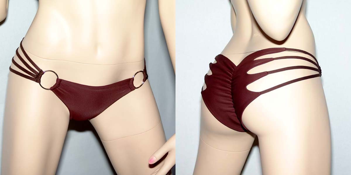 Bikini bottoms with side strings