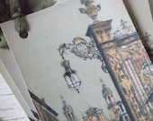 French tags -  paper goods - city of Nancy - shabby chic tags - decorative tags - embellishments