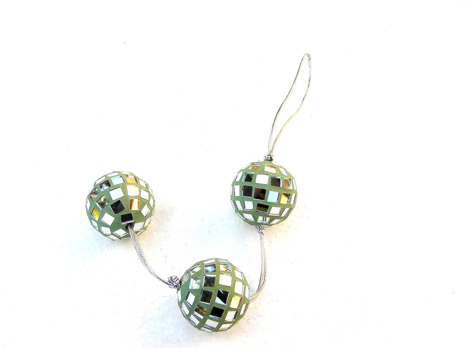 Mirror ball sun catcher garden decor mosaic handmade keep birds away from berries