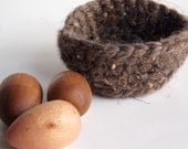 Wood and Wool  Crochet Toy- Natures Nest- Waldorf - Nature Table- Spring- Easter