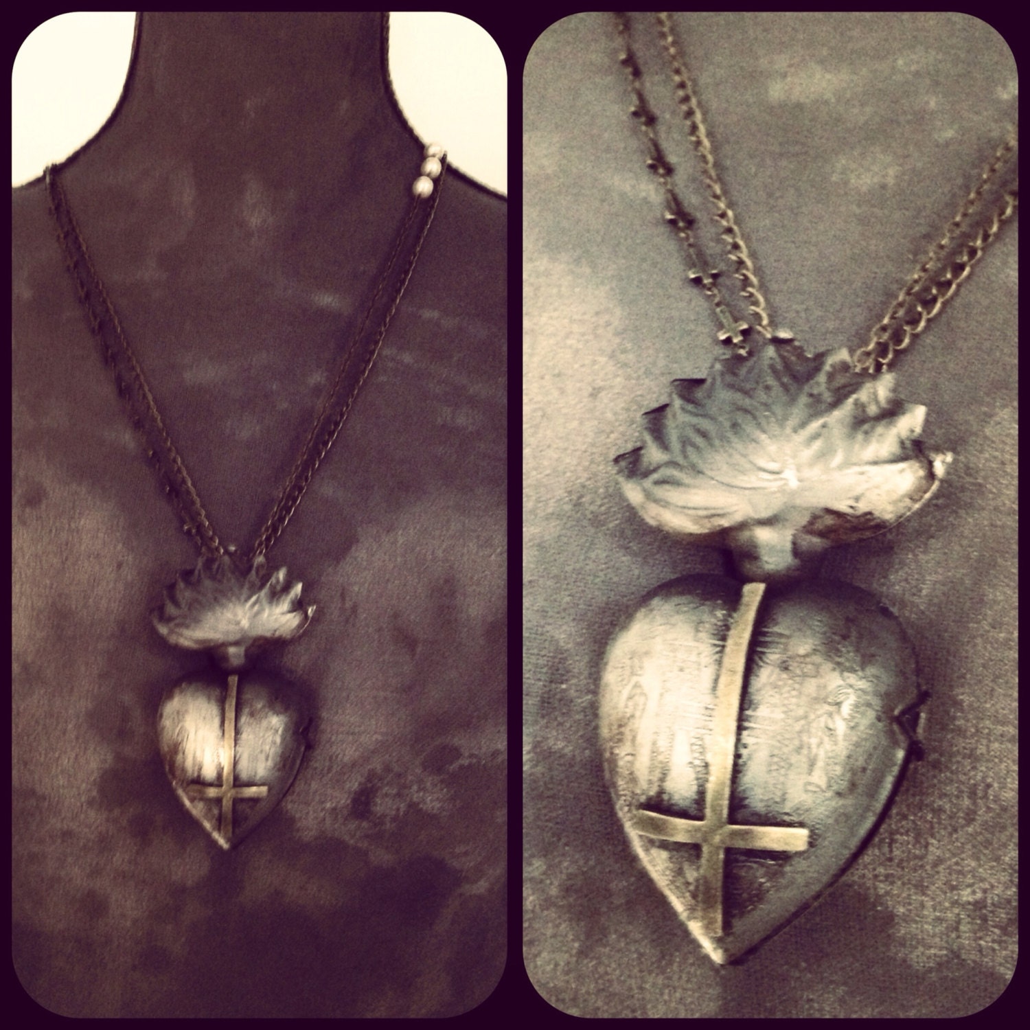 Inverted Cross Ex Voto Necklace Blasphemy Collection