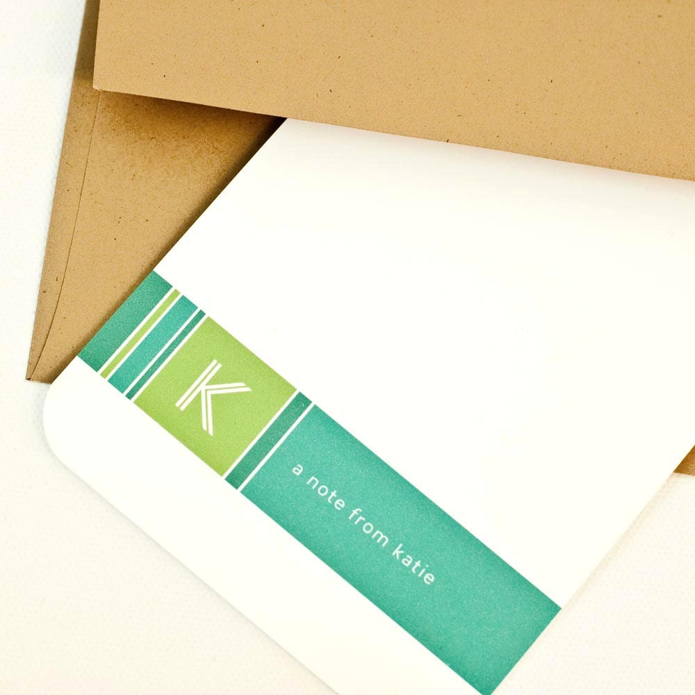 Personalized Stationery, Personalized Note Cards, Mother's Day Gift // Set of 10 // BLOCK AND STRIPE