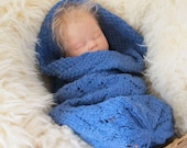 Organic Baby Cocoon Blue Waves Style Cotton Bunting