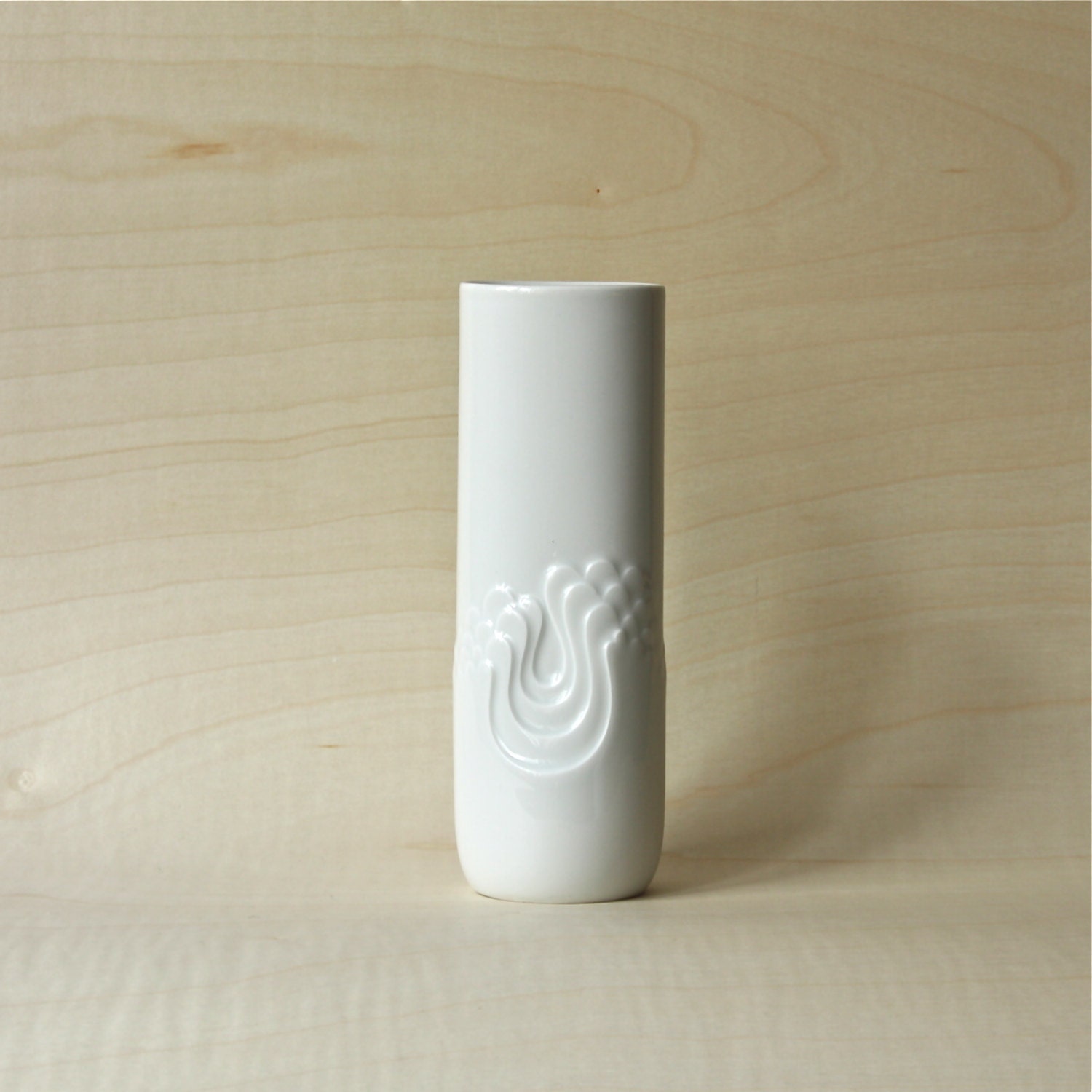 Vintage White Porcelain Vase German Vase by Thomas