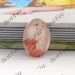 2pcs of the 18x25mm Oval Glass Cabochons Cartoon Leer girl, jewelry Cabochons finding beads,Glass Cabochons, Leer girl--40