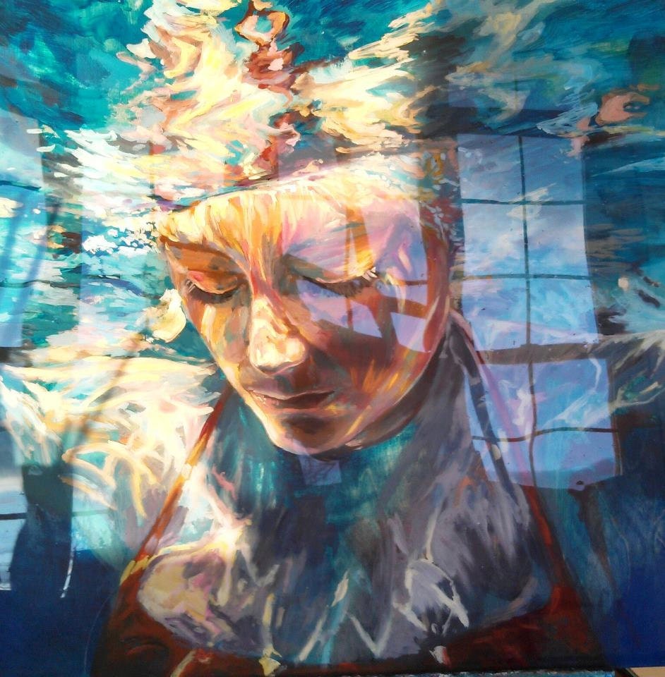 Grace // Art // Large Original Painting with Frame // Grace //  24" x 24"