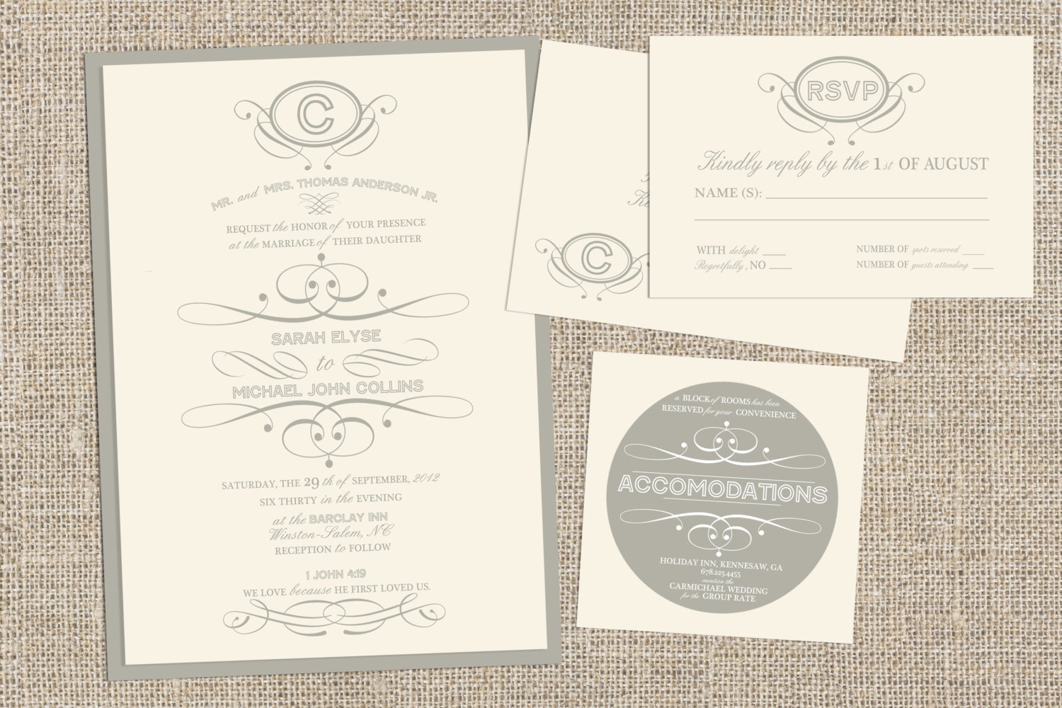 Antebellum Wedding Invitations