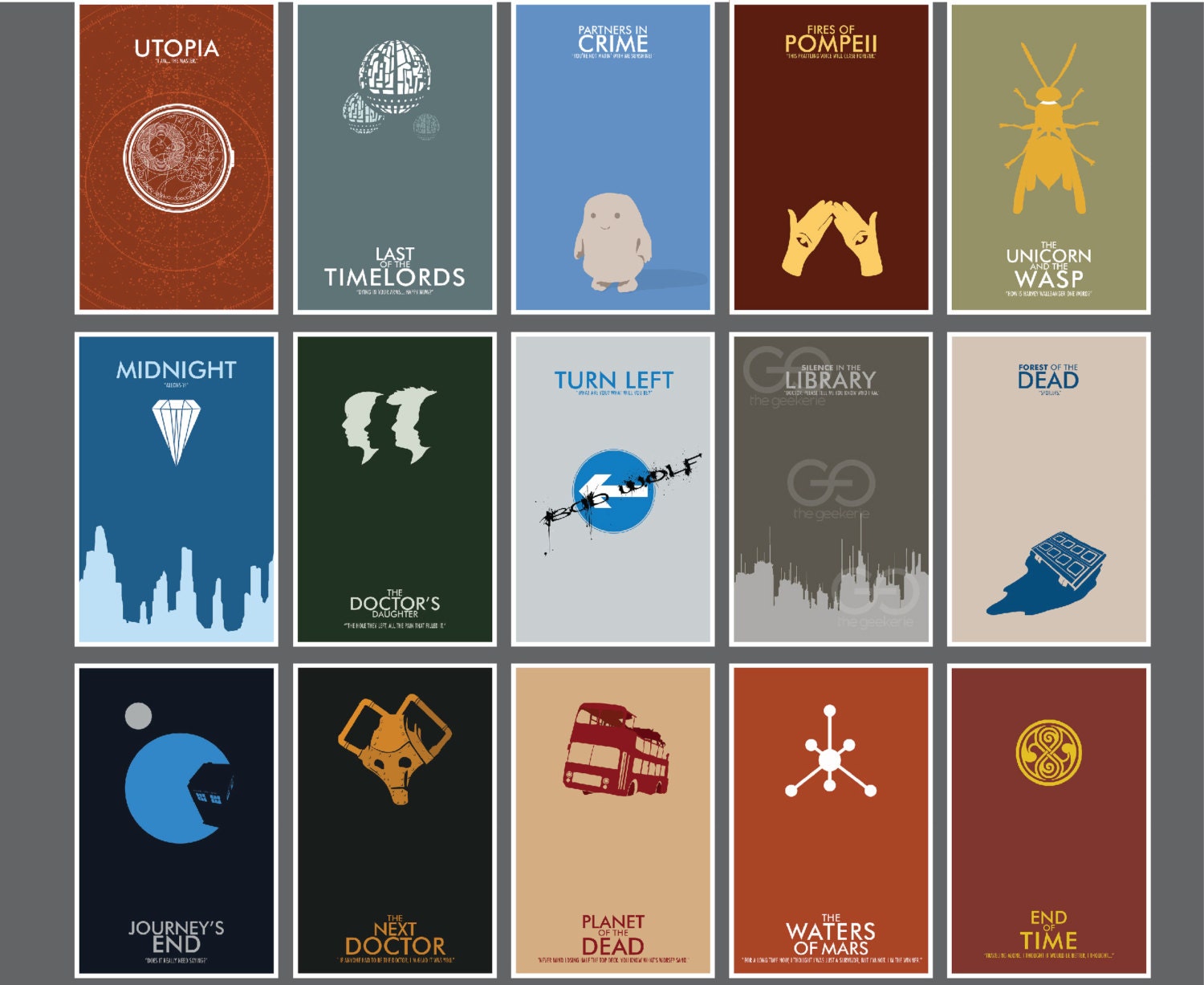 Doctor Who Poster Collection //Choose Any Five // 11x17 Science Fiction Prints