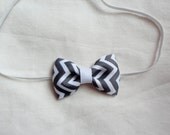 Chevron Bow Tie Hair Bow Headband