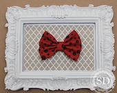 Fabric Bow--  Ladybug -- Clip or Headband