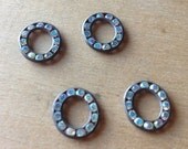 Vintage Rhinestone Swarovski Crystal AB Oval Bezel lot of 4