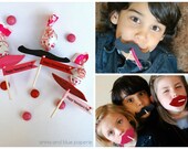 PRINTABLE Valentine's Day Mustache and Lips Lollipop Flags by anna and blue paperie Il_170x135