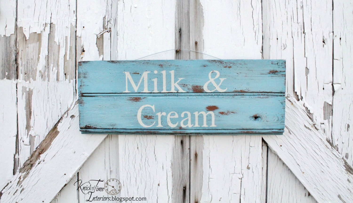 Milk & Cream - Handpainted Sign - Antique Wood Salvage