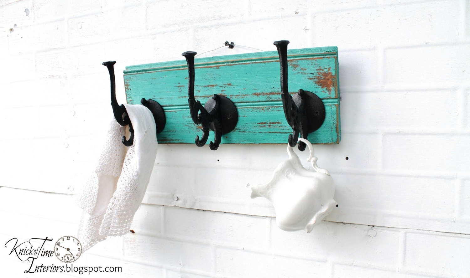 Reclaimed Wooden Coat Rack - Coat Hook, Jewelry or Key Wall Hook - Created from Antique Salvaged Wood - Also Available in WHITE