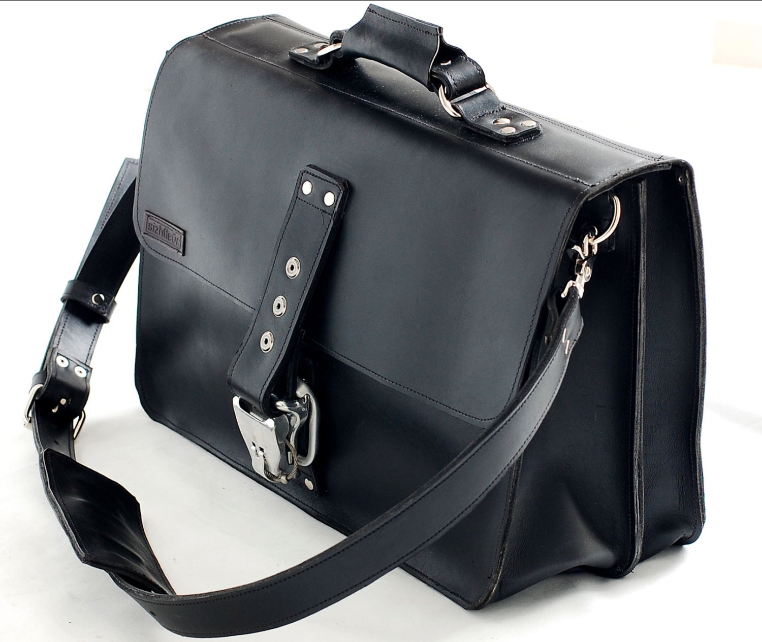 Premium leather  bag leather laptop bag, lawyers bag, doctor bag, carry all bag, - Made in USA