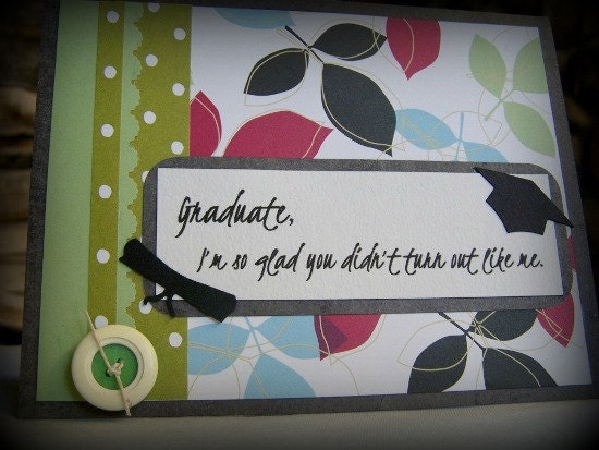 Graduation Card - handmade greeting comical funny humor