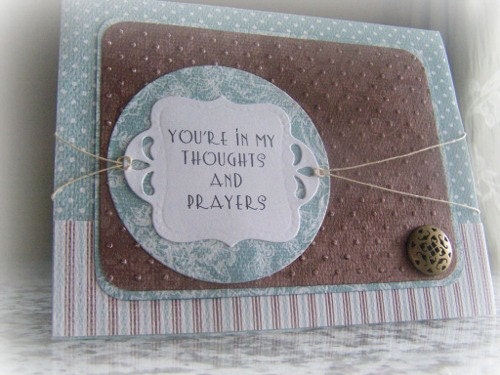 handmade greeting card You're in my Thoughts and Prayers