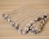 light grey mini baby blanket, newborn photography prop
