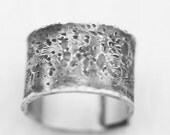 Modern Mens Ring, Silver Ring