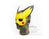 Electric Mouse Pichu - Handmade Leather Masks - fan art mask