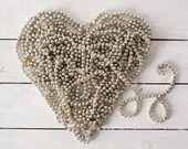 Vintage Mercury Glass Bead Garlands - Tarnished Silver, 5 String Lot, Almost 50 Feet Total