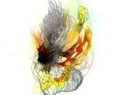 MED. SIZE - The beginning of light felt like amber - Giclee print - 11" x 14"