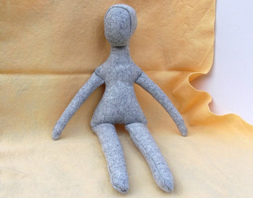 Felt blank doll body ready to decorate and dress, 50 cm.