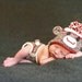 Newborn Sock Monkey Set with Colored Ties