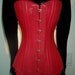 PLUS SIZE Red Longline Corset, Garter Corset Steel Boned fully lined 5X 6X 44" closed waist BBW Tight Lacing Waist Training