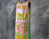 1960s Japanese Silkscreen Butterfly Shift