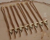 CLEARANCE Gold Pistol Charm Bracelet
