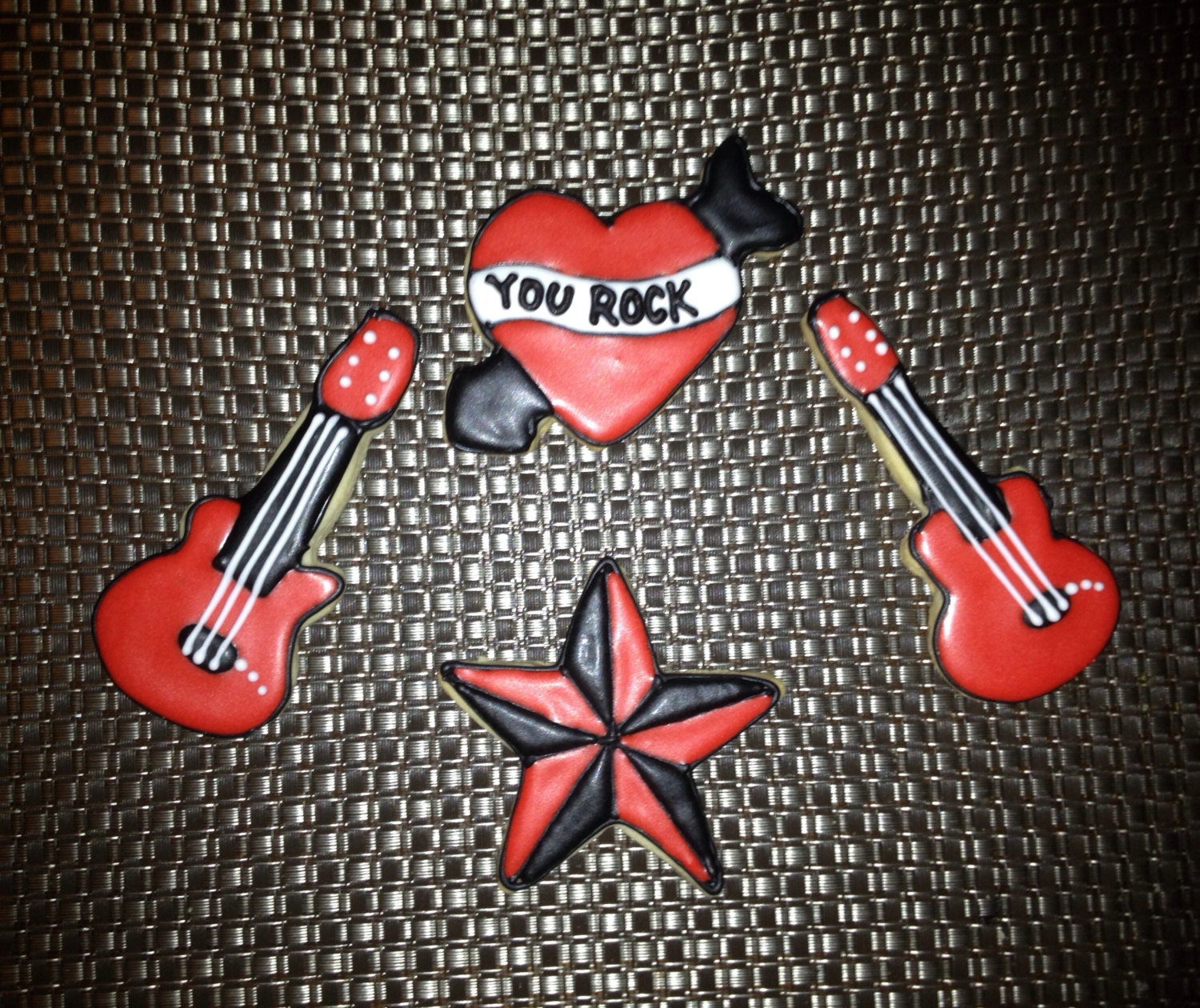 1 DZ Rock Guitar Sugar Cookies
