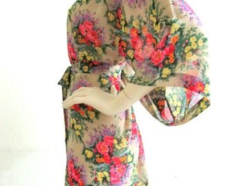 Kimono Robe in Habutai Silk - HANDMADE TO ORDER Gift for Her Loungwear Valentine Day Anniversary Wedding Bridal Shower Nightgownesmaid Robes