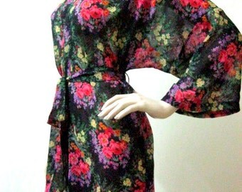 Kimono Robe in Habutai Silk - READY TO SHIP Gift for Her Loungwear Valentine Day Anniversary Wedding Bridal Shower Nightgownesmaid Robes