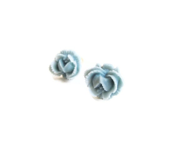 Blue Cabbage Rose Posts FREE SHIPPING