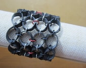 Inner tube Meets Chainmaille Cuff - Bracelet