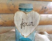 Rustic Heart Table Numbers for your Wedding - Set of 12 - GoRustic Designs