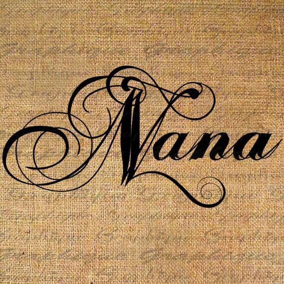 NANA Words Text Calligraphy quote Digital Collage by Graphique
