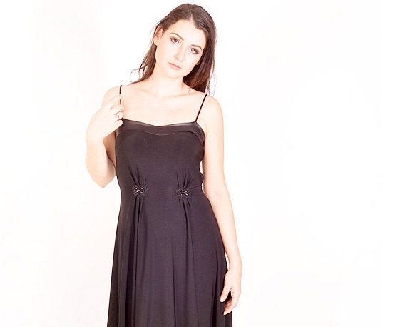 Little black dress- Elegant chic dress- Knee length dress- Spaghetti straps dress- Evening dress- Sexy party dress