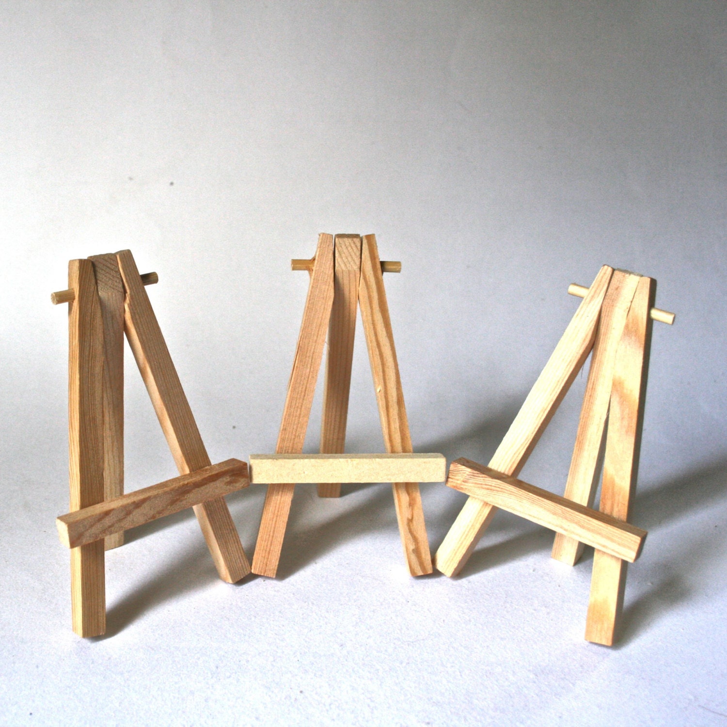 Three Small Wooden Easels for Display of Tiny Paintings, Photos,  ATC or ACEO