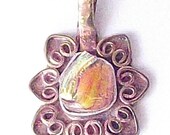 Merry Go Round Hearts Fused Glass Pendent.
