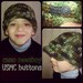 Camouflage / Camo Brimmed Beanie with Authentic Military Buttons