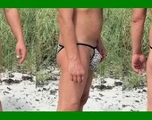 Men's Sexy Exotic Underwear Swim Beach Brief Tan Lingerie Tear Drop String FANTINI BIKINI 100 Colors