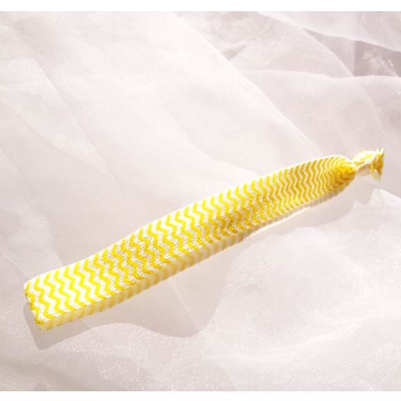 Yellow Chevron Hairtie Headband